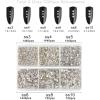 imageBeadsland 7200pcs Flatback RhinestonesOrange Rhinestone Nail Gems Round Crystal Rhinestones for CraftsMixed 6 Sizes with Wax Pencil Kit SS3SS10HyacinthOrangeBlue Moonlight
