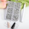 imageBeadsland 7200pcs Flatback RhinestonesOrange Rhinestone Nail Gems Round Crystal Rhinestones for CraftsMixed 6 Sizes with Wax Pencil Kit SS3SS10HyacinthOrangecrystal