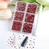 imageBeadsland 7200pcs Flatback RhinestonesOrange Rhinestone Nail Gems Round Crystal Rhinestones for CraftsMixed 6 Sizes with Wax Pencil Kit SS3SS10HyacinthOrangeSiam