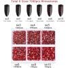 imageBeadsland 7200pcs Flatback RhinestonesOrange Rhinestone Nail Gems Round Crystal Rhinestones for CraftsMixed 6 Sizes with Wax Pencil Kit SS3SS10HyacinthOrangeLight Siam
