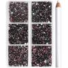 imageBeadsland 7200pcs Flatback RhinestonesOrange Rhinestone Nail Gems Round Crystal Rhinestones for CraftsMixed 6 Sizes with Wax Pencil Kit SS3SS10HyacinthOrangeAmethyst