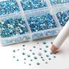 imageBeadsland 7200pcs Flatback RhinestonesOrange Rhinestone Nail Gems Round Crystal Rhinestones for CraftsMixed 6 Sizes with Wax Pencil Kit SS3SS10HyacinthOrangeAquamarine AB