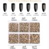 imageBeadsland 7200pcs Flatback RhinestonesOrange Rhinestone Nail Gems Round Crystal Rhinestones for CraftsMixed 6 Sizes with Wax Pencil Kit SS3SS10HyacinthOrangeGolden Shadow