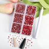 imageBeadsland 7200pcs Flatback RhinestonesOrange Rhinestone Nail Gems Round Crystal Rhinestones for CraftsMixed 6 Sizes with Wax Pencil Kit SS3SS10HyacinthOrangeLight Siam