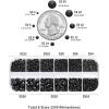 imageBeadsland Rhinestones for Makeup8 Sizes 2500pcs Red Flatback Rhinestones Eye Gems for Nails Crafts with Tweezers and Wax PencilSiamSS4SS30Black