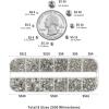 imageBeadsland Rhinestones for Makeup8 Sizes 2500pcs Red Flatback Rhinestones Eye Gems for Nails Crafts with Tweezers and Wax PencilSiamSS4SS30Crystal