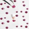 imageBeadsland Rhinestones for Makeup8 Sizes 2500pcs Red Flatback Rhinestones Eye Gems for Nails Crafts with Tweezers and Wax PencilSiamSS4SS30Fuchsia
