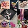 imageBeadsland Rhinestones for Makeup8 Sizes 2500pcs Red Flatback Rhinestones Eye Gems for Nails Crafts with Tweezers and Wax PencilSiamSS4SS30Fuchsia