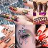 imageBeadsland Rhinestones for Makeup8 Sizes 2500pcs Red Flatback Rhinestones Eye Gems for Nails Crafts with Tweezers and Wax PencilSiamSS4SS30Green Volcano