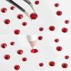 imageBeadsland Rhinestones for Makeup8 Sizes 2500pcs Red Flatback Rhinestones Eye Gems for Nails Crafts with Tweezers and Wax PencilSiamSS4SS30Light Siam