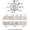 imageBeadsland Rhinestones for Makeup8 Sizes 2500pcs Red Flatback Rhinestones Eye Gems for Nails Crafts with Tweezers and Wax PencilSiamSS4SS30Transparent AB