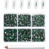 imageBeadsland 7200pcs Flatback RhinestonesOrange Rhinestone Nail Gems Round Crystal Rhinestones for CraftsMixed 6 Sizes with Wax Pencil Kit SS3SS10HyacinthOrangeEmerald