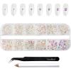 imageBeadsland Rhinestones for Makeup8 Sizes 2500pcs Red Flatback Rhinestones Eye Gems for Nails Crafts with Tweezers and Wax PencilSiamSS4SS30Transparent AB