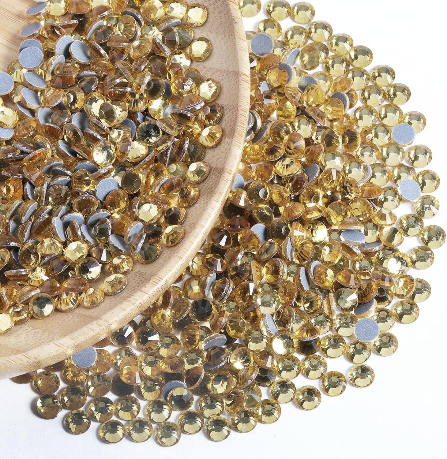 image6000PCS Hotfix Rhinestones Bulk Clear Rhinestones for Crafts ClothesHotfix Crystals DIY Decoration SS10 2729mmLtColorado Topaz