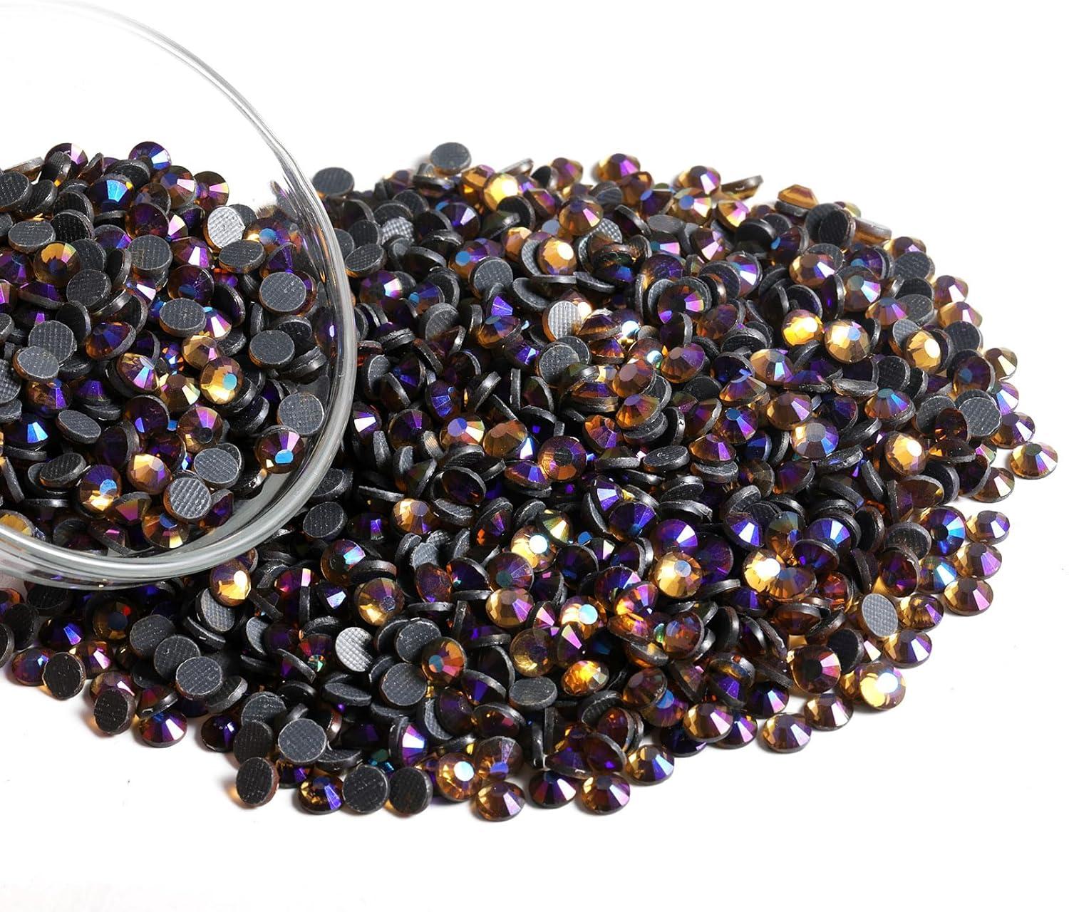 image6000PCS Hotfix Rhinestones Bulk Clear Rhinestones for Crafts ClothesHotfix Crystals DIY Decoration SS10 2729mmLtColorado Topaz AB
