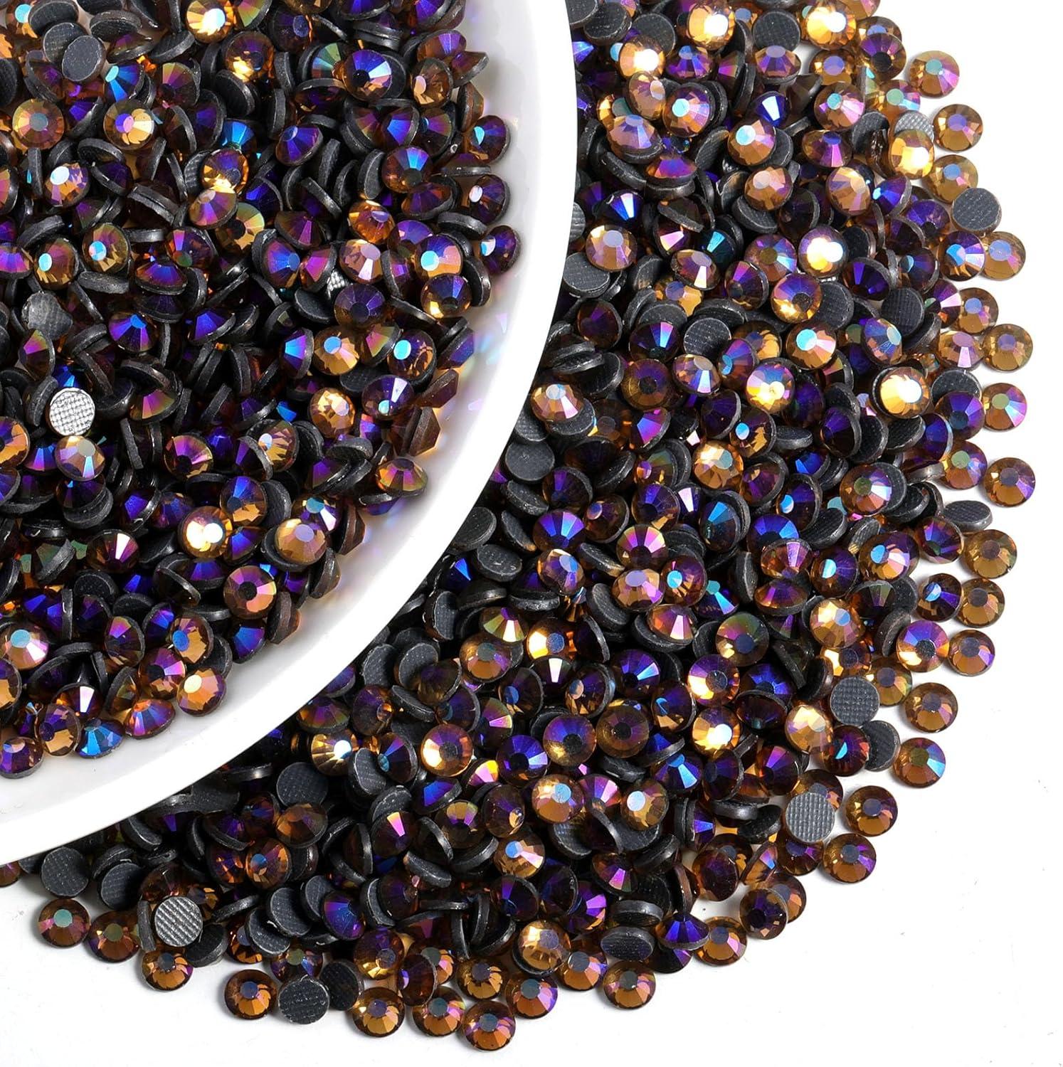 image6000PCS Hotfix Rhinestones Bulk Clear Rhinestones for Crafts ClothesHotfix Crystals DIY Decoration SS10 2729mmLtColorado Topaz AB
