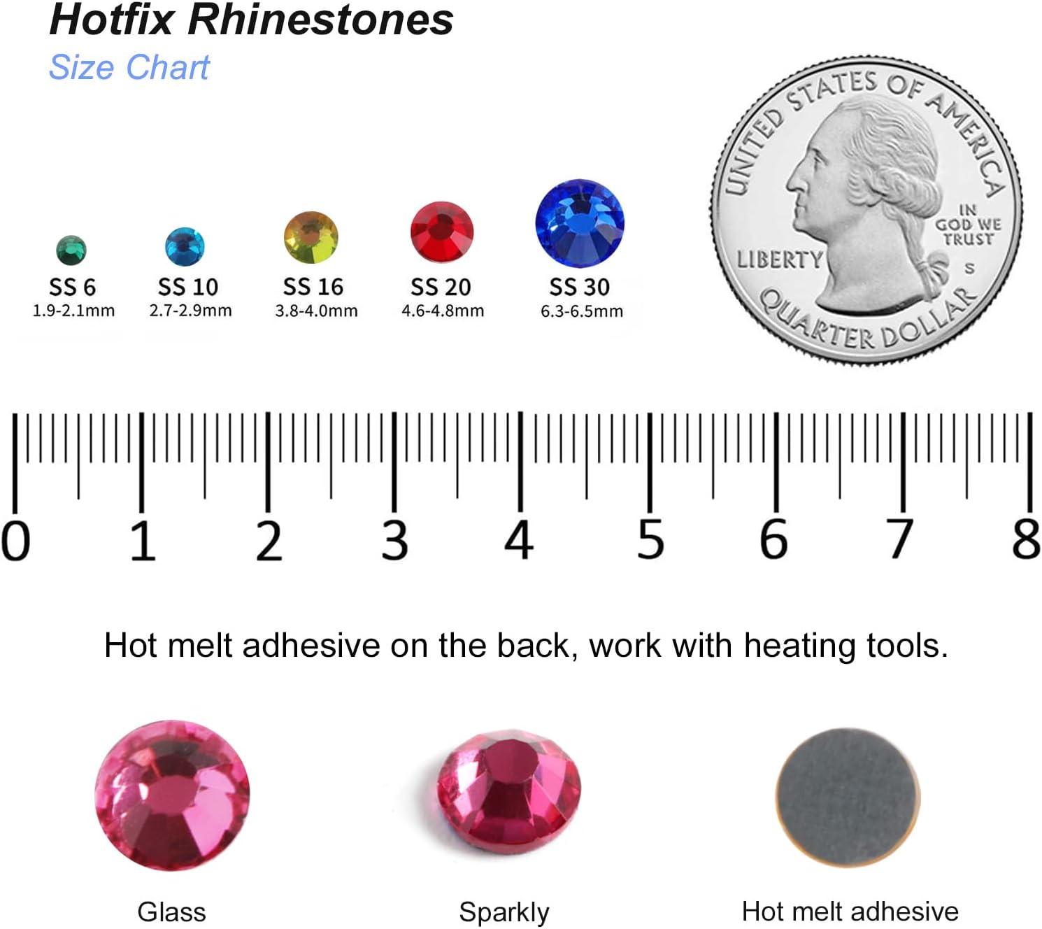 image6000PCS Hotfix Rhinestones Bulk Clear Rhinestones for Crafts ClothesHotfix Crystals DIY Decoration SS10 2729mmMix Color