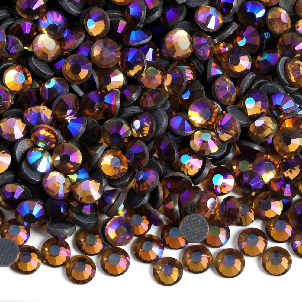 image6000PCS Hotfix Rhinestones Bulk Clear Rhinestones for Crafts ClothesHotfix Crystals DIY Decoration SS10 2729mmLtColorado Topaz AB