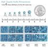 imageBEADSLAND Hotfix Rhinestones 6080PCS Clear Rhinestones for Clothes Crafts Mixed 6 Sizes with Wax Pencil and Tweezers Kit SS6SS30 CrystalAquamarine
