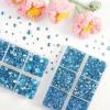 imageBEADSLAND Hotfix Rhinestones 6080PCS Clear Rhinestones for Clothes Crafts Mixed 6 Sizes with Wax Pencil and Tweezers Kit SS6SS30 CrystalAquamarine