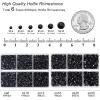 imageBEADSLAND Hotfix Rhinestones 6080PCS Clear Rhinestones for Clothes Crafts Mixed 6 Sizes with Wax Pencil and Tweezers Kit SS6SS30 CrystalBlack