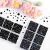 imageBEADSLAND Hotfix Rhinestones 6080PCS Clear Rhinestones for Clothes Crafts Mixed 6 Sizes with Wax Pencil and Tweezers Kit SS6SS30 CrystalBlack