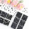 imageBEADSLAND Hotfix Rhinestones 6080PCS Clear Rhinestones for Clothes Crafts Mixed 6 Sizes with Wax Pencil and Tweezers Kit SS6SS30 CrystalBlack Diamond