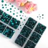 imageBEADSLAND Hotfix Rhinestones 6080PCS Clear Rhinestones for Clothes Crafts Mixed 6 Sizes with Wax Pencil and Tweezers Kit SS6SS30 CrystalBlue Zircon