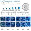 imageBEADSLAND Hotfix Rhinestones 6080PCS Clear Rhinestones for Clothes Crafts Mixed 6 Sizes with Wax Pencil and Tweezers Kit SS6SS30 CrystalCapri Blue