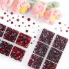 imageBEADSLAND Hotfix Rhinestones 6080PCS Clear Rhinestones for Clothes Crafts Mixed 6 Sizes with Wax Pencil and Tweezers Kit SS6SS30 CrystalDark Siam