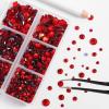 imageBEADSLAND Hotfix Rhinestones 6080PCS Clear Rhinestones for Clothes Crafts Mixed 6 Sizes with Wax Pencil and Tweezers Kit SS6SS30 CrystalLight Siam