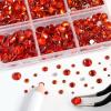 imageBeadsland 8300PCS Flatback Rhinestones AB Crystal Rhinestone Round Crystal Rhinestones for Crafts Mixed 10 Sizes with Wax Pencil and Tweezer Kit SS3SS30 Crystal ABHyacinth
