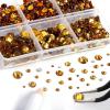 imageBeadsland 8300PCS Flatback Rhinestones AB Crystal Rhinestone Round Crystal Rhinestones for Crafts Mixed 10 Sizes with Wax Pencil and Tweezer Kit SS3SS30 Crystal ABTopaz