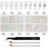 imageBeadsland 8300PCS Flatback Rhinestones AB Crystal Rhinestone Round Crystal Rhinestones for Crafts Mixed 10 Sizes with Wax Pencil and Tweezer Kit SS3SS30 Crystal ABTransparent AB