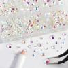 imageBeadsland 8300PCS Flatback Rhinestones AB Crystal Rhinestone Round Crystal Rhinestones for Crafts Mixed 10 Sizes with Wax Pencil and Tweezer Kit SS3SS30 Crystal ABTransparent AB