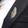 imageBeadsland Feather Brooch Pin with RhinestonesGold Plated Womens Brass Brooch Elegant Clothing Accessories