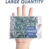 imageBeadsland Flatback Rhinestones Bulk14400pcs AB Crystal Rhinestones for Nails Crafts Clothes DIY Decoration Crystal AB SS10 2729mmAquamarine