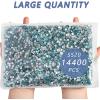 imageBeadsland Flatback Rhinestones Bulk14400pcs AB Crystal Rhinestones for Nails Crafts Clothes DIY Decoration Crystal AB SS10 2729mmAquamarine