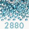 imageBeadsland Flatback Rhinestones Bulk14400pcs AB Crystal Rhinestones for Nails Crafts Clothes DIY Decoration Crystal AB SS10 2729mmAquamarine