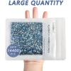 imageBeadsland Flatback Rhinestones Bulk14400pcs AB Crystal Rhinestones for Nails Crafts Clothes DIY Decoration Crystal AB SS10 2729mmAquamarine AB