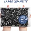 imageBeadsland Flatback Rhinestones Bulk14400pcs AB Crystal Rhinestones for Nails Crafts Clothes DIY Decoration Crystal AB SS10 2729mmBlack