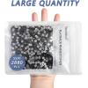 imageBeadsland Flatback Rhinestones Bulk14400pcs AB Crystal Rhinestones for Nails Crafts Clothes DIY Decoration Crystal AB SS10 2729mmBlack Diamond