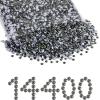 imageBeadsland Flatback Rhinestones Bulk14400pcs AB Crystal Rhinestones for Nails Crafts Clothes DIY Decoration Crystal AB SS10 2729mmBlack Diamond