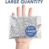 imageBeadsland Flatback Rhinestones Bulk14400pcs AB Crystal Rhinestones for Nails Crafts Clothes DIY Decoration Crystal AB SS10 2729mmCrystal