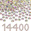 imageBeadsland Flatback Rhinestones Bulk14400pcs AB Crystal Rhinestones for Nails Crafts Clothes DIY Decoration Crystal AB SS10 2729mmCrystal AB
