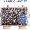 imageBeadsland Flatback Rhinestones Bulk14400pcs AB Crystal Rhinestones for Nails Crafts Clothes DIY Decoration Crystal AB SS10 2729mmDark Siam
