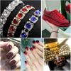 imageBeadsland Flatback Rhinestones Bulk14400pcs AB Crystal Rhinestones for Nails Crafts Clothes DIY Decoration Crystal AB SS10 2729mmDark Siam