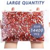imageBeadsland Flatback Rhinestones Bulk14400pcs AB Crystal Rhinestones for Nails Crafts Clothes DIY Decoration Crystal AB SS10 2729mmHyacinthOrange