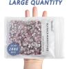 imageBeadsland Flatback Rhinestones Bulk14400pcs AB Crystal Rhinestones for Nails Crafts Clothes DIY Decoration Crystal AB SS10 2729mmLtRoseLtPink