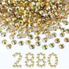 imageBeadsland Flatback Rhinestones Bulk14400pcs AB Crystal Rhinestones for Nails Crafts Clothes DIY Decoration Crystal AB SS10 2729mmMetal Sunlight